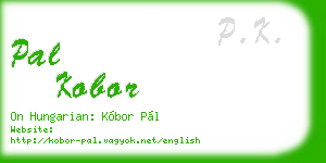 pal kobor business card
